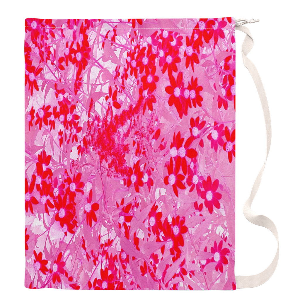 Laundry Bags, Pretty Red Flowers - Large