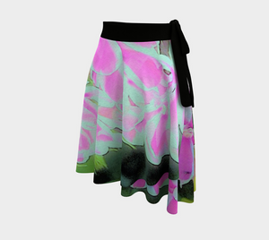 Artsy Wrap Skirt, Hot Pink and White Peppermint Twist Garden Phlox