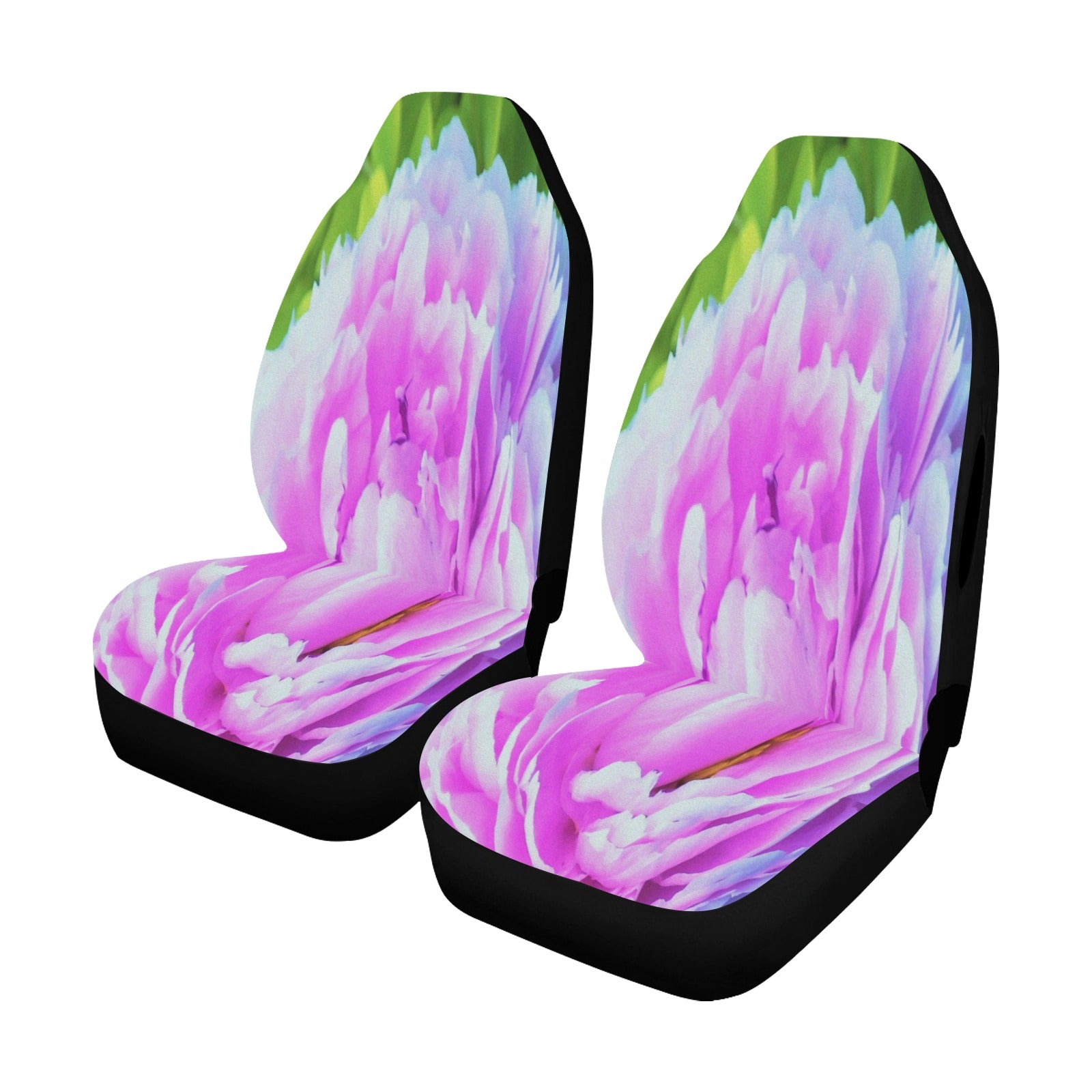 Car Seat Covers, Stunning Double Pink Peony Flower Detail