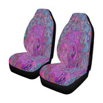 Car Seat Covers, Purple, Blue and Red Abstract Retro Swirl