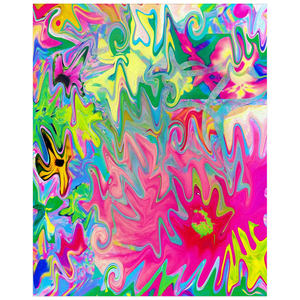 Posters for Room Aesthetic, Colorful Flower Garden Abstract Collage