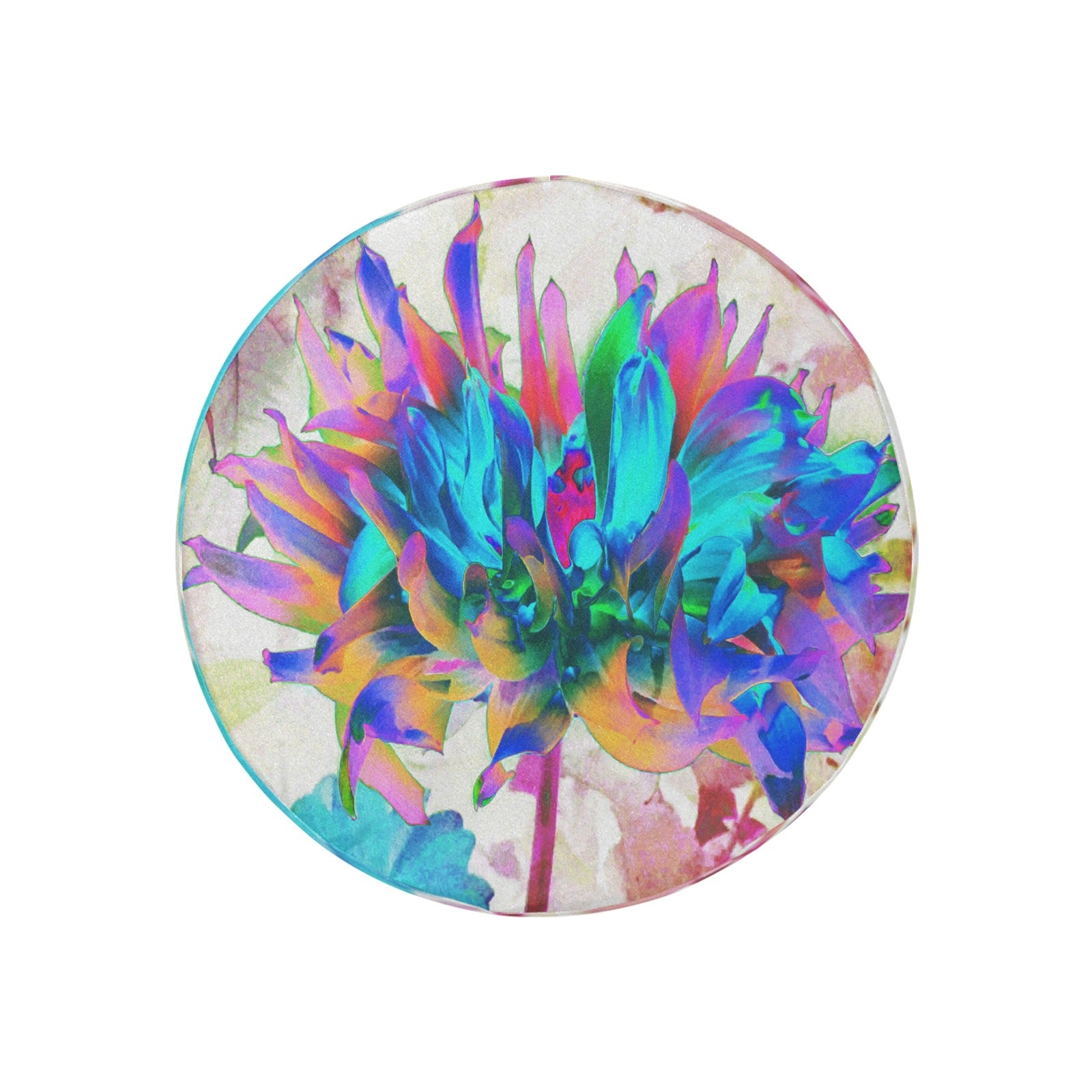 Spare Tire Covers, Stunning Watercolor Rainbow Cactus Dahlia - Small