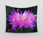 Artsy Wall Tapestry, Stunning Pink and Purple Cactus Dahlia