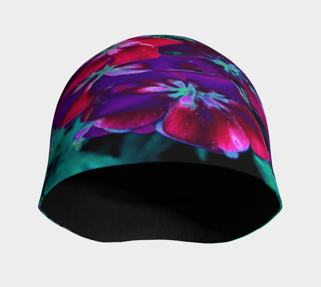 Beanie Hats, Dramatic Red, Purple and Pink Garden Flower