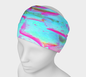 Headbands for Women, Hot Pink and Blue Succulent Sedum Rosette