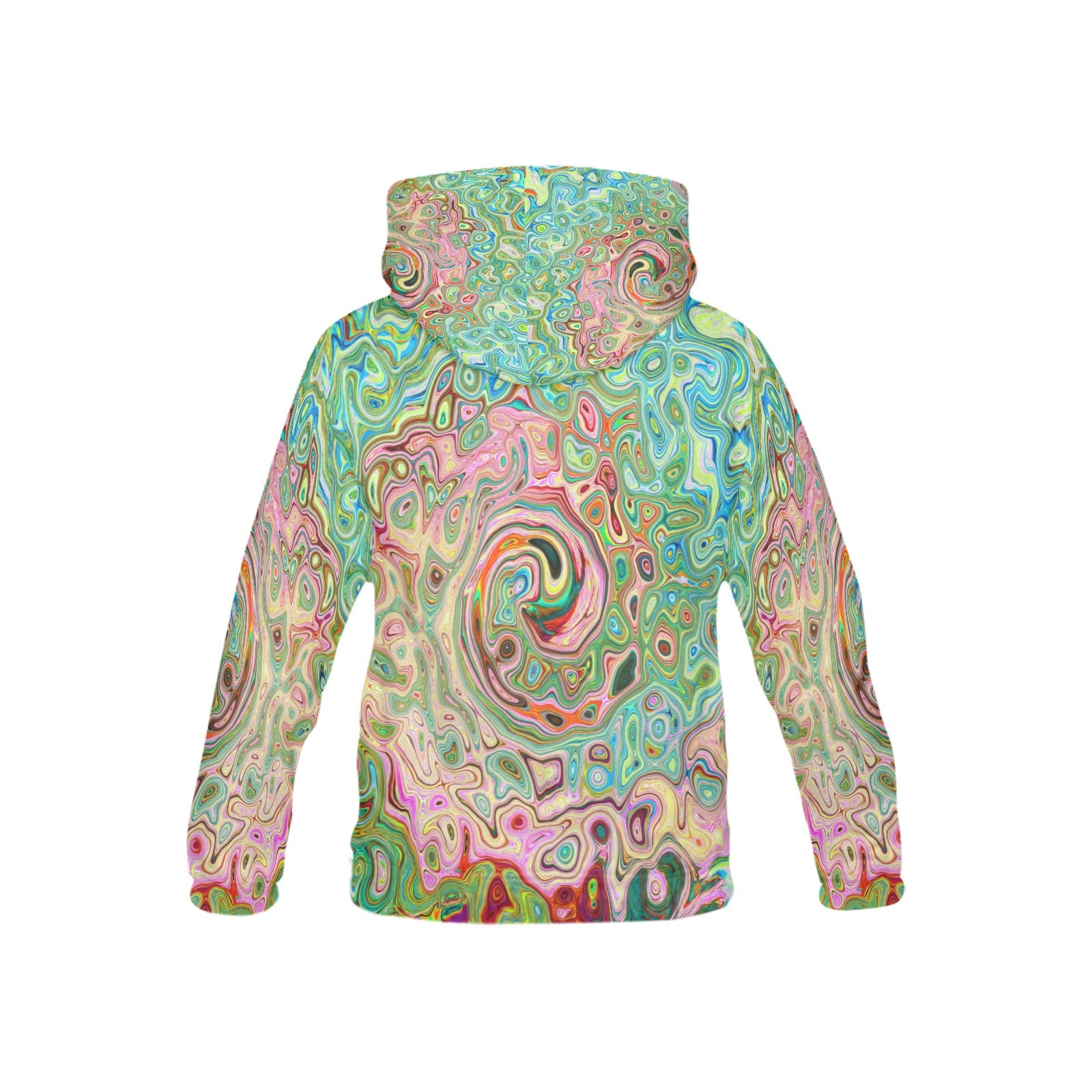 Hoodies for Kids, Retro Groovy Abstract Colorful Rainbow Swirl