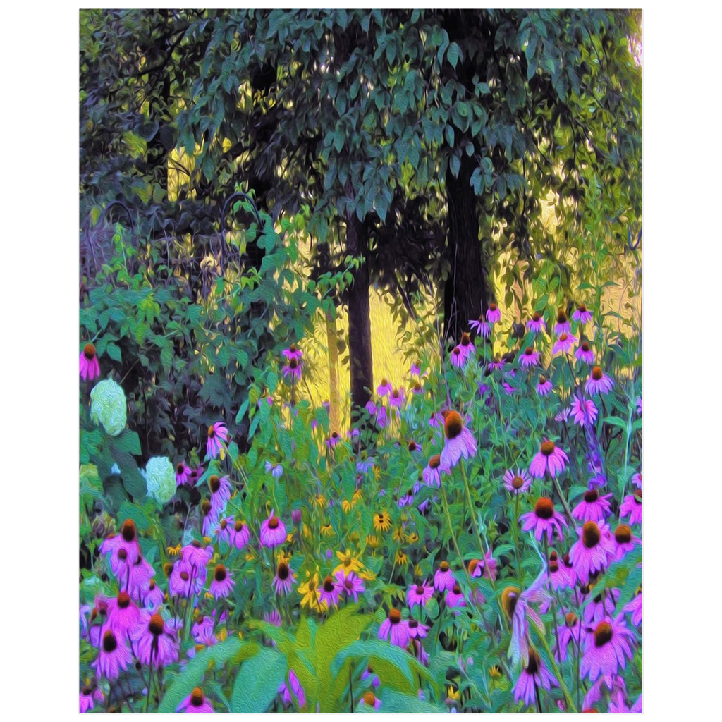 Landscape Posters, Hazy Morning Sunrise in My Rubio Garden - Vertical