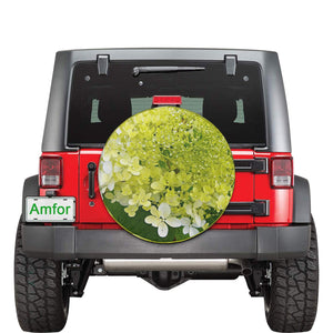 Spare Tire Covers, Elegant Chartreuse Green Limelight Hydrangea - Small