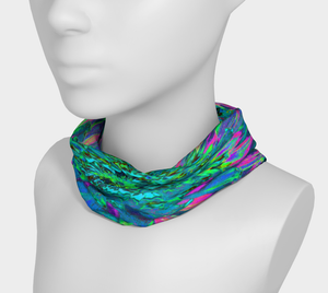 Headbands for Women, Psychedelic Magenta, Aqua and Lime Green Dahlia