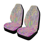 Car Seat Covers, Watercolor Garden Sunrise with Purple Flowers