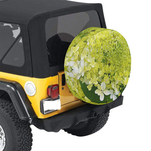 Spare Tire Covers, Elegant Chartreuse Green Limelight Hydrangea - Small