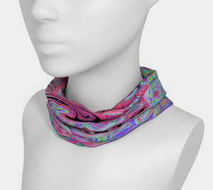 Headband - Pink and Lime Green Groovy Abstract Retro Swirl