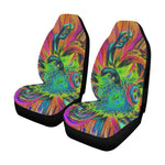 Car Seat Covers - Festive Psychedelic Colorful Dahlia Flower Petals
