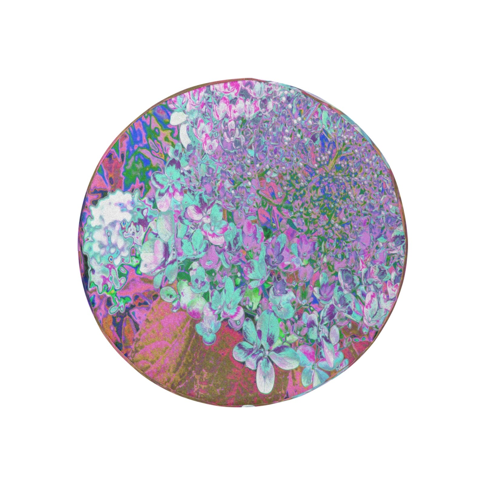 Spare Tire Covers, Elegant Aqua and Purple Limelight Hydrangea Detail - Small