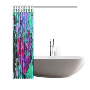 Shower Curtains, Dramatic Red, Purple and Pink Garden Flower