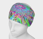 Headbands for Women, Festive Colorful Psychedelic Dahlia Flower Petals