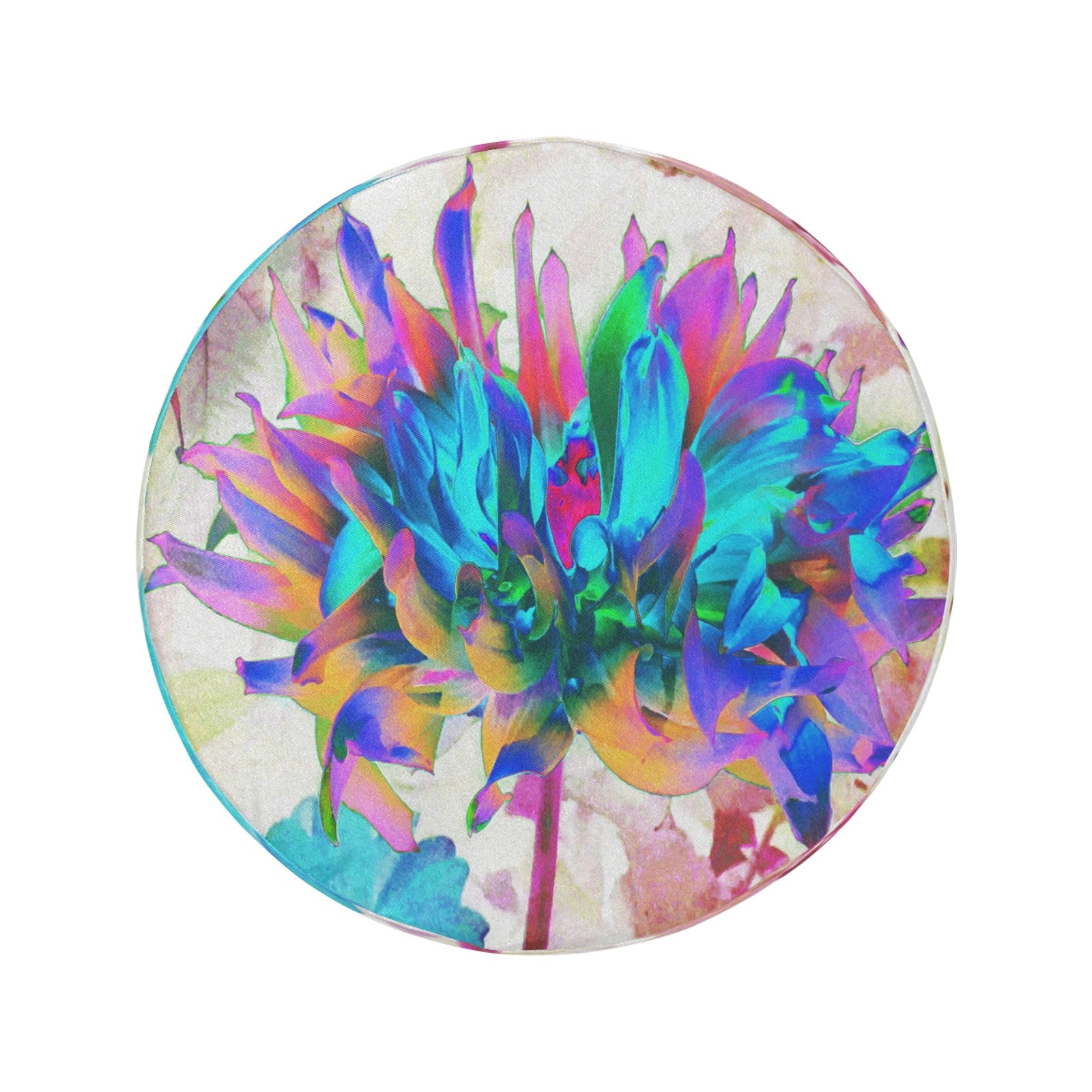 Spare Tire Covers, Stunning Watercolor Rainbow Cactus Dahlia - Large