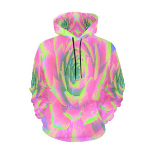 Plus Size All Over Print Hoodies for Women