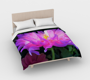 Artsy Duvet Covers, Stunning Pink and Purple Cactus Dahlia