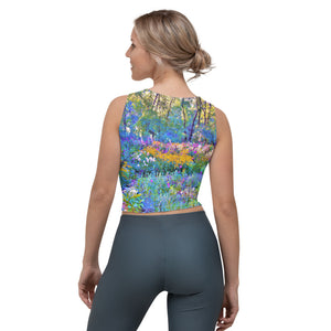 Cropped Tank Top, Yellow Flower Garden Trees and Hydrangea
