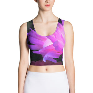 Cropped Tank Top, Stunning Pink and Purple Cactus Dahlia