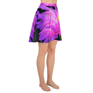 Skater Skirt, Stunning Pink and Purple Cactus Dahlia