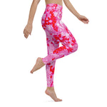 Yoga Leggings for Women, Pretty Red Flowers