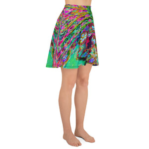 Skater Skirt, Psychedelic Abstract Groovy Purple Sedum