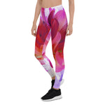 Leggings for Women, Stunning Red and Hot Pink Cactus Dahlia