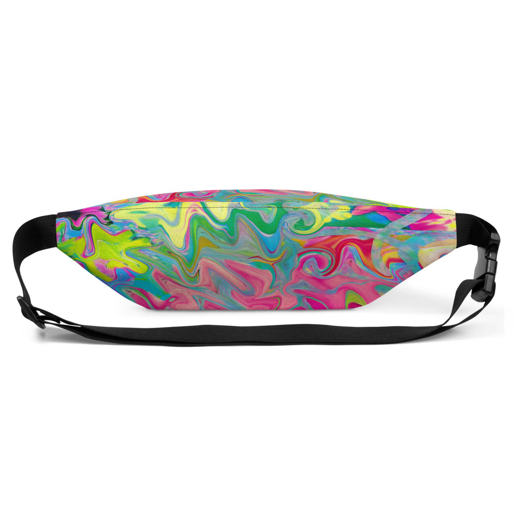 Fanny Pack, Colorful Flower Garden Abstract Collage