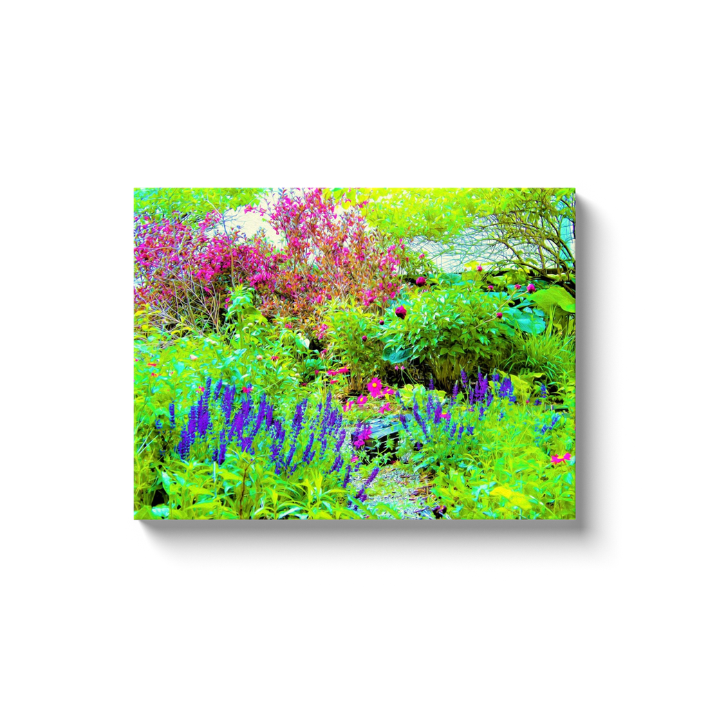 Canvas Wraps, Green Spring Garden Landscape with Peonies