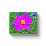 Canvas Wraps, Brilliant Ultra Violet Peony with Yellow Center