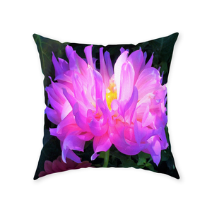 Decorative Throw PillowsStunning Pink and Purple Cactus Dahlia