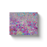 Canvas Wraps, Abstract Purple, Aqua and Pink Coneflower Garden
