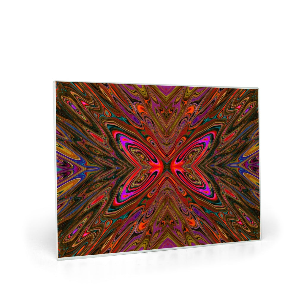 Colorful Abstract Glass Cutting Board