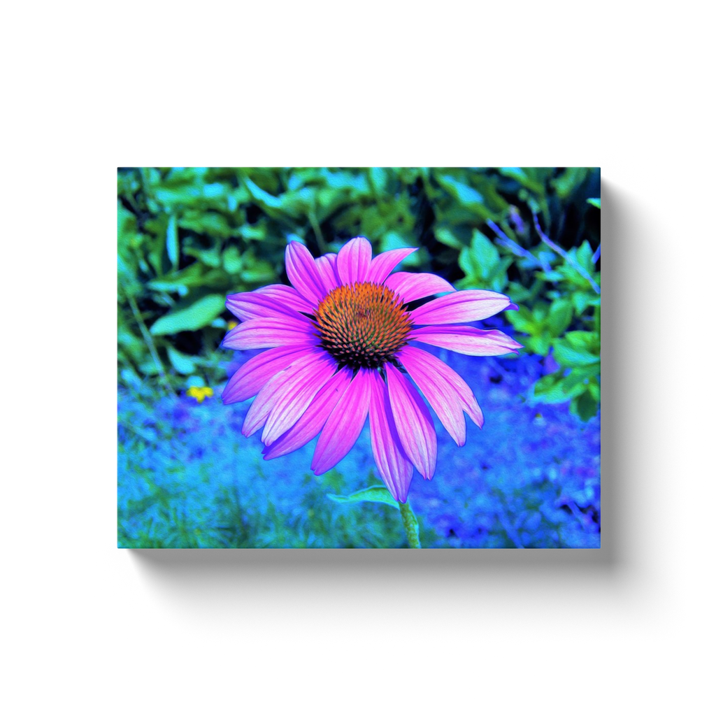 Canvas Wraps, Pink and Purple Coneflower on Blue Garden