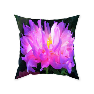 Decorative Throw PillowsStunning Pink and Purple Cactus Dahlia