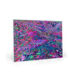 Glass Cutting Boards, Abstract Psychedelic Rainbow Colors Foliage Garden