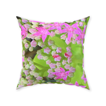 Floor Pillows, Hot Pink Succulent Sedum with Fleshy Green Leaves