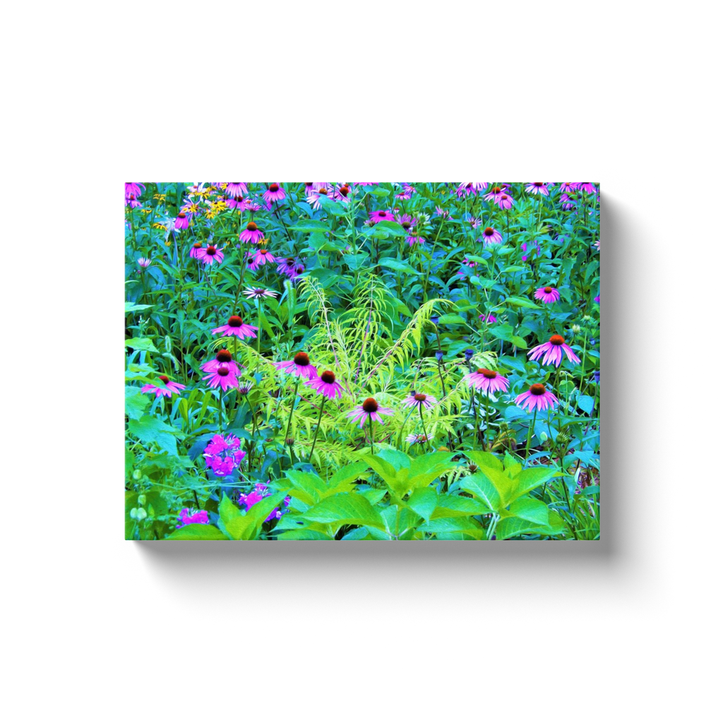 Canvas Wraps, Purple Coneflower Garden with Chartreuse Foliage