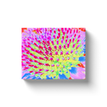 Canvas Wraps, Multicolored Rainbow Abstract Cone Flower