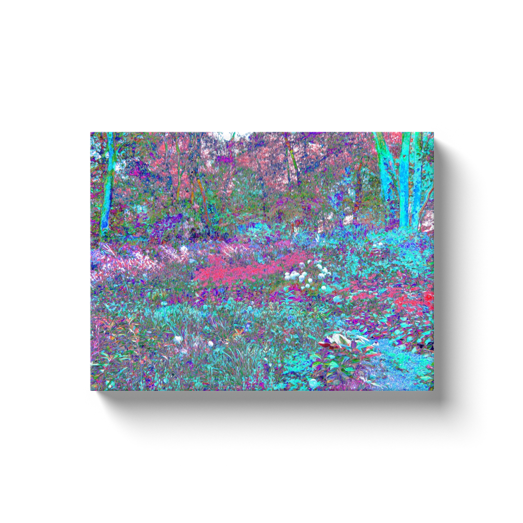 Canvas Wraps, My Rubio Garden Landscape in Blue and Berry