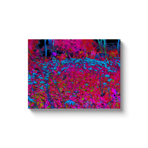 Canvas Wraps, Psychedelic Purple Lily Flower Magenta Landscape Garden