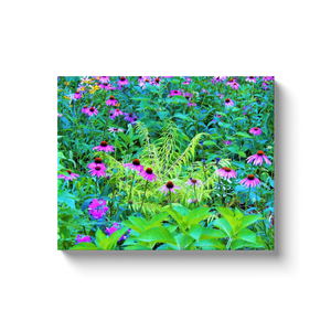 Canvas Wraps, Purple Coneflower Garden with Chartreuse Foliage