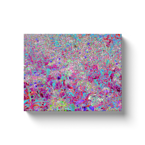 Canvas Wraps, Abstract Purple, Aqua and Pink Coneflower Garden