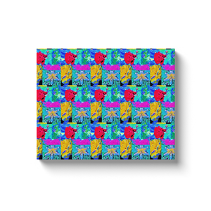 Canvas Wrapped Art Prints, Red and Yellow Roses with Lily Flowers Patchwork