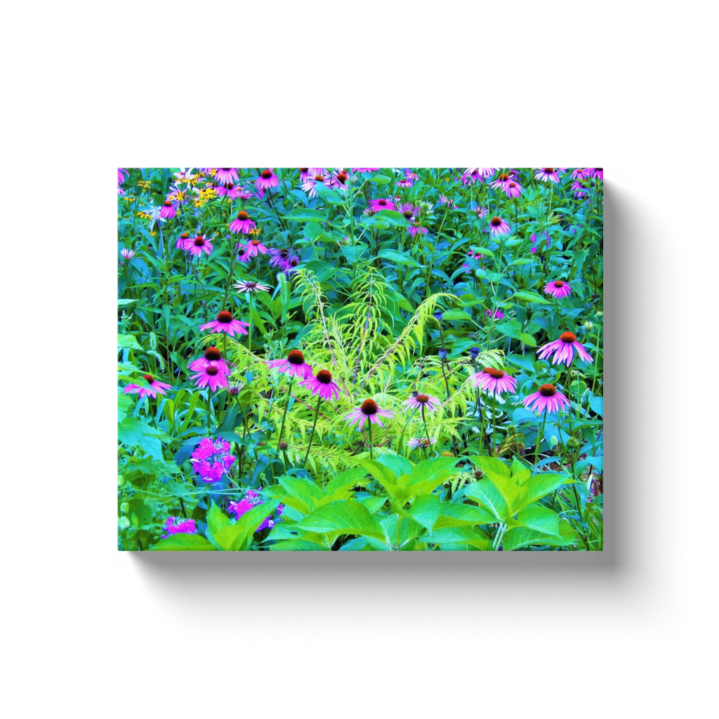 Canvas Wraps, Purple Coneflower Garden with Chartreuse Foliage