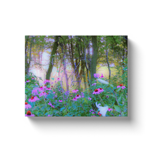 Canvas Wraps, Bright Sunrise with Pink Coneflowers in My Rubio Garden