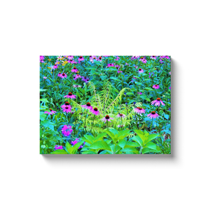 Canvas Wraps, Purple Coneflower Garden with Chartreuse Foliage