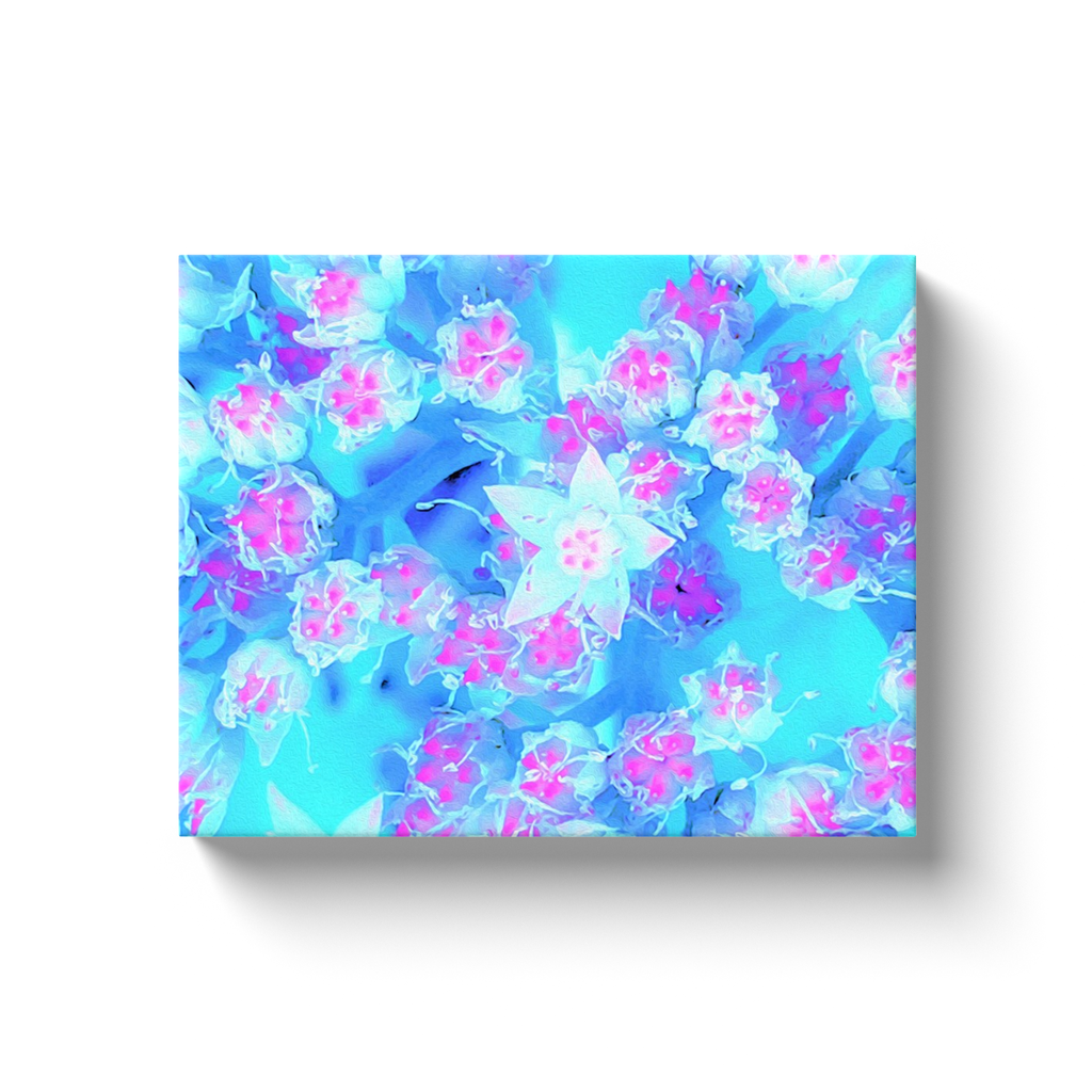 Canvas Wraps, Blue and Hot Pink Succulent Underwater Sedum
